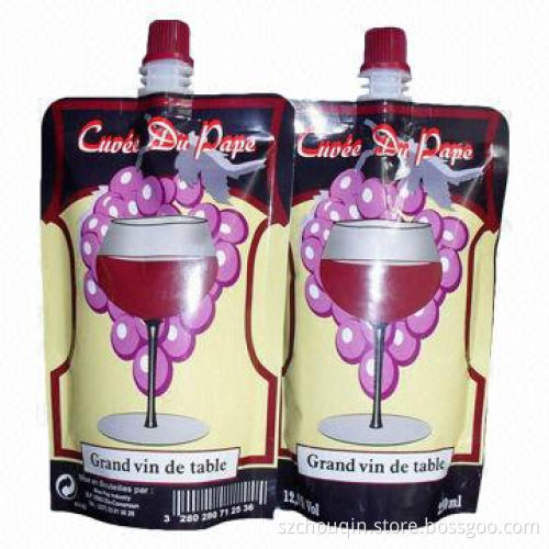 Juice Bags with Spout, Stand-up and Light-proof, Long Shelf Time and Fast Lead-time, Food Grade